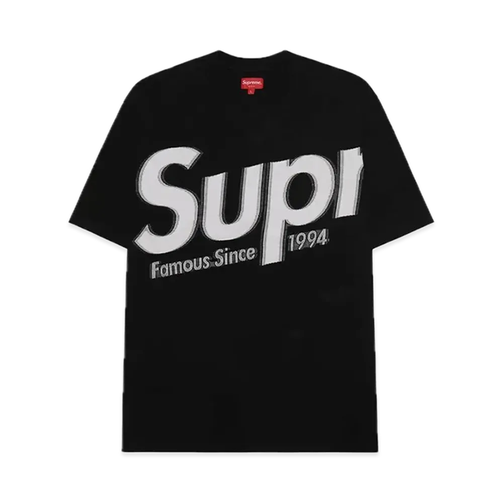 Supreme Intarsia Spellout S/S Top "Black"