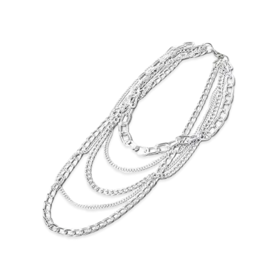 atmos Pink 3-strand chain necklace "Silver"