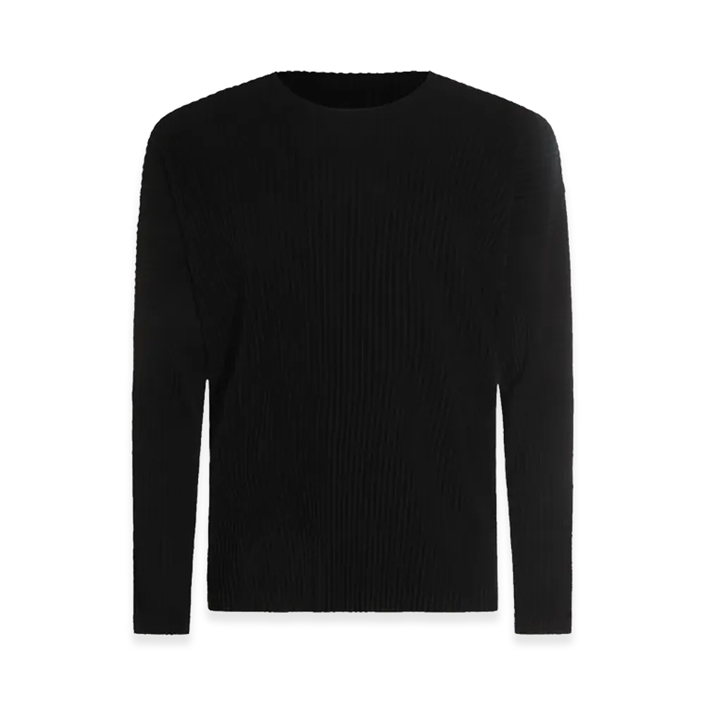 HOMME PLISSE ISSEY MIYAKE Basics Long Sleeve T-Shirt "Black"