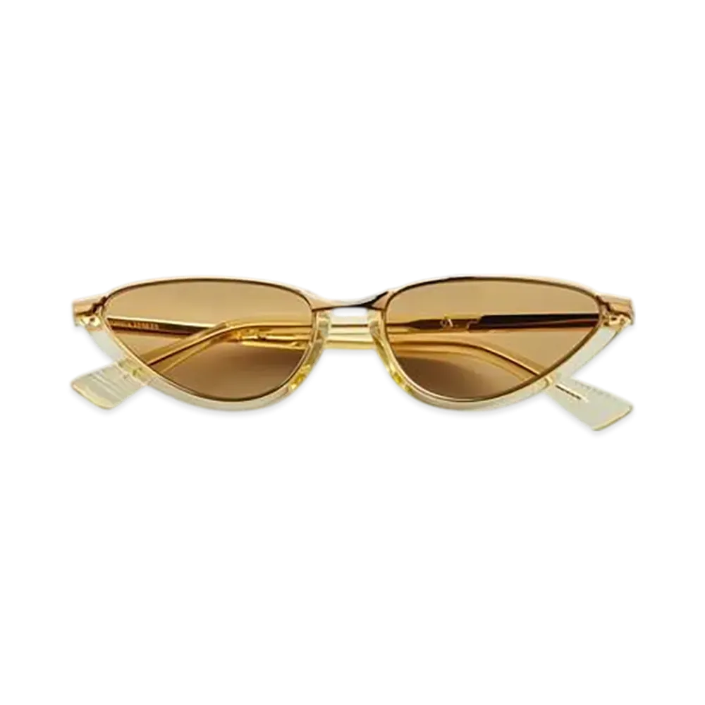 Bottega Veneta Classic Cat Eye Sunglasses "Yellow/Brown"