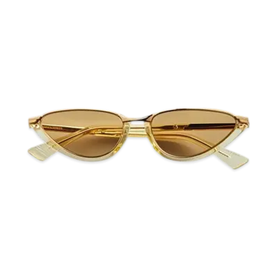 Bottega Veneta Classic Cat Eye Sunglasses "Yellow/Brown"
