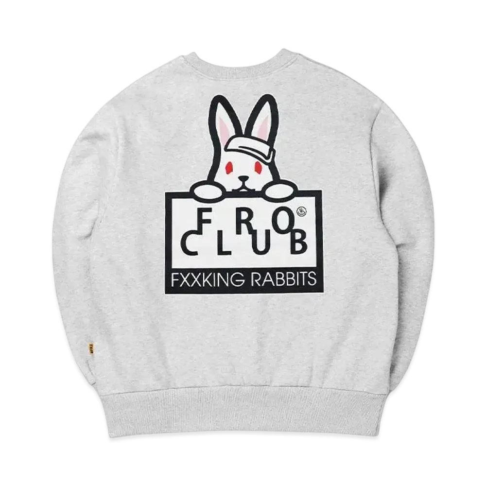 FR2 x Froclub Collaboration With #Fr2 Rabbit Board Sweatshirt "Ash"
