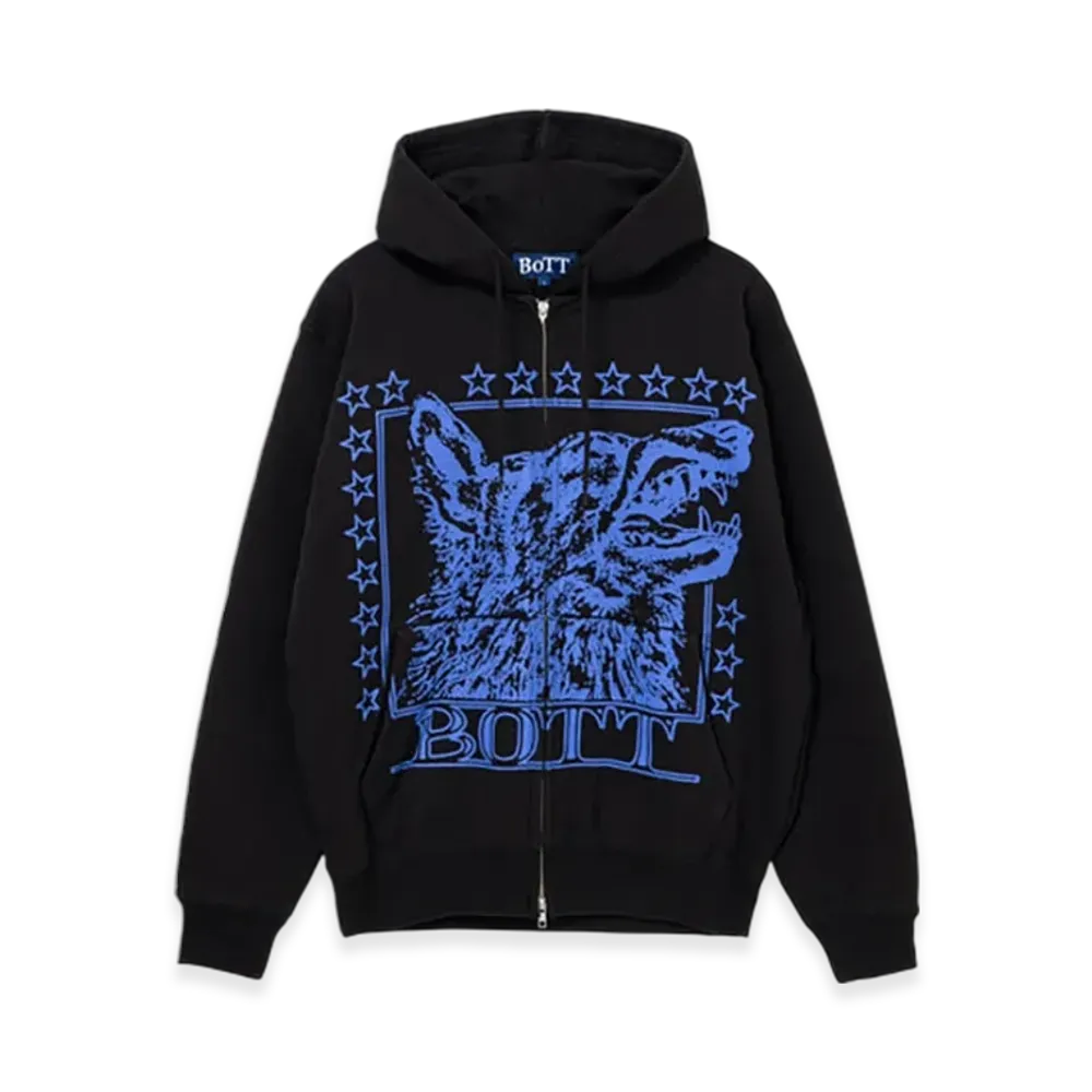 BoTT Wolf Zip Hoodie "Black"