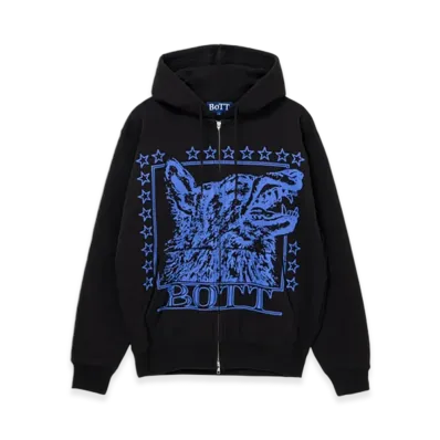 BoTT Wolf Zip Hoodie "Black"