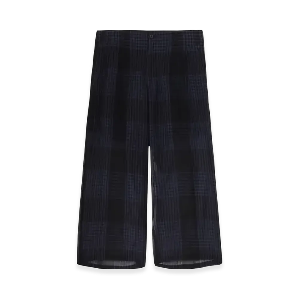 Yohji Yamamoto POUR HOMME Piece Unique/The Shop Check Plaid Seam Pocket Pants "Purple"