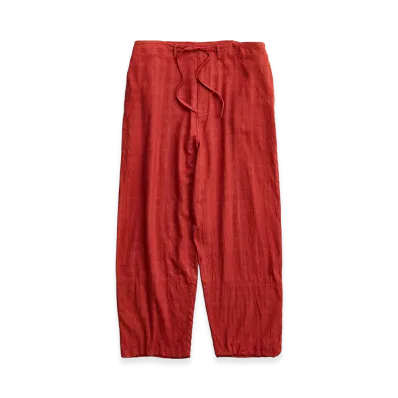 NICENESS Varley Jacquard Check Kurta Pants "Red"