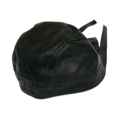 Chrome Hearts Soft Leather Bandana Cap "Black"