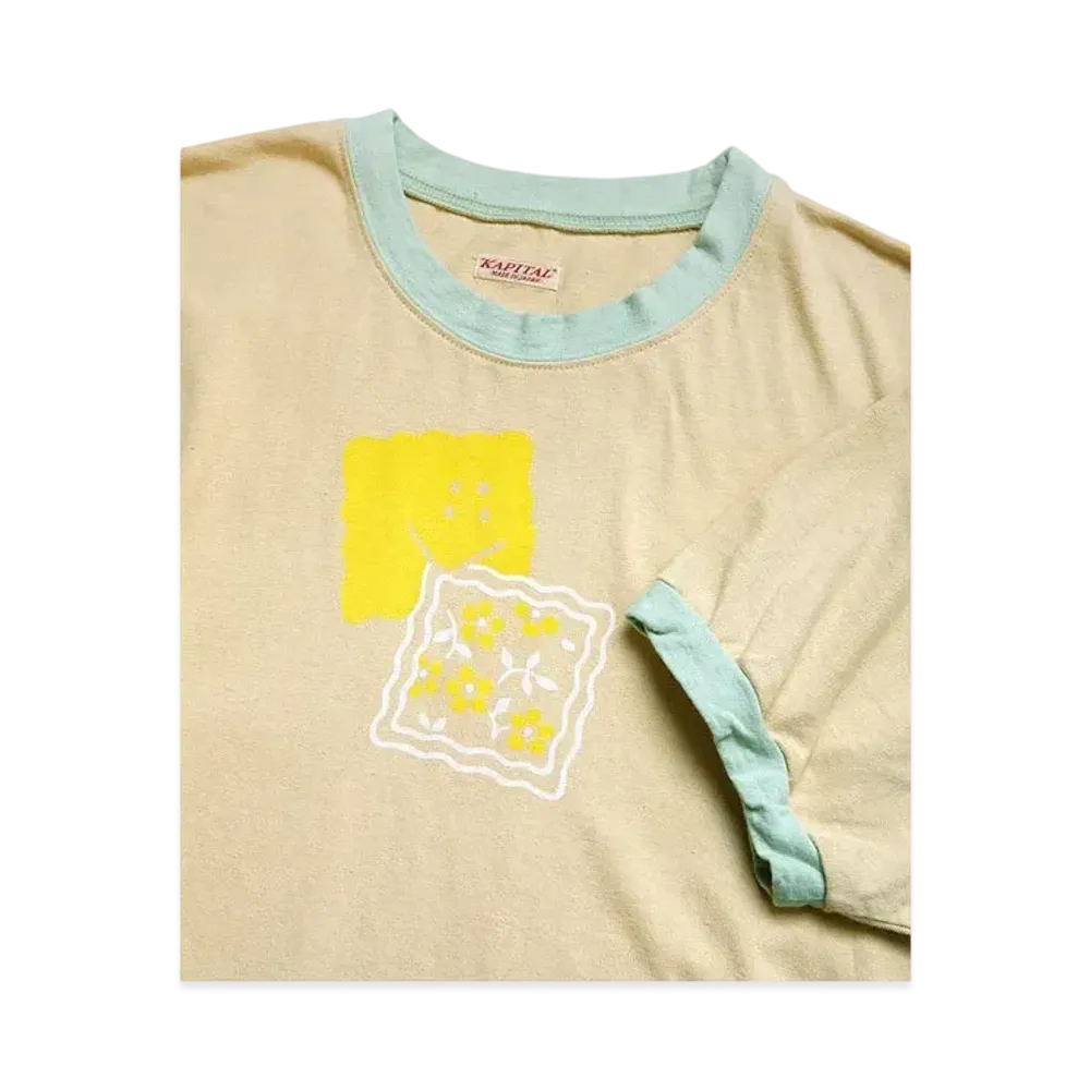 KAPITAL 20/- Ringer Tee "Beige"