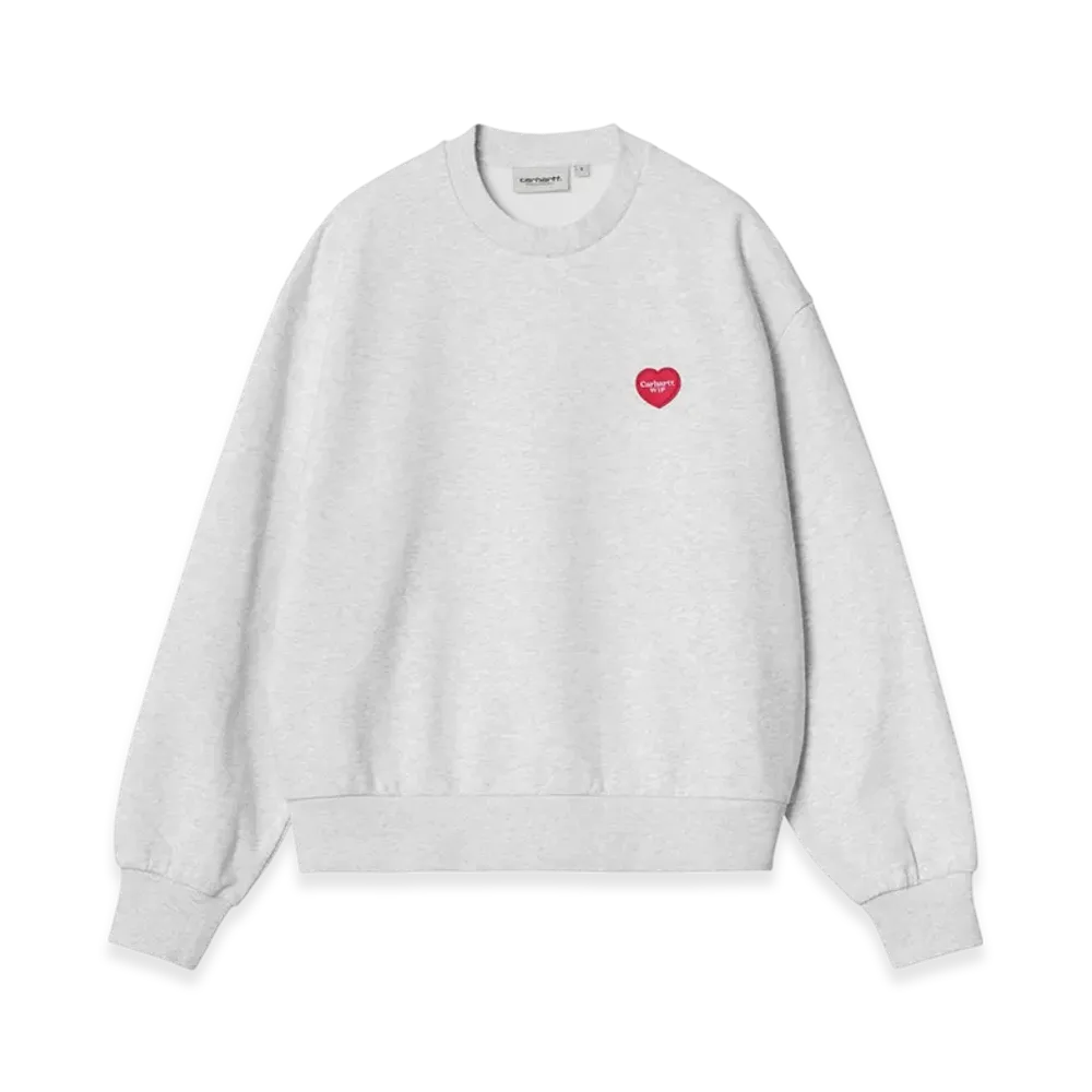 Carhartt WIP Women's Heart Patch Sweatshirt "Ash Heather"