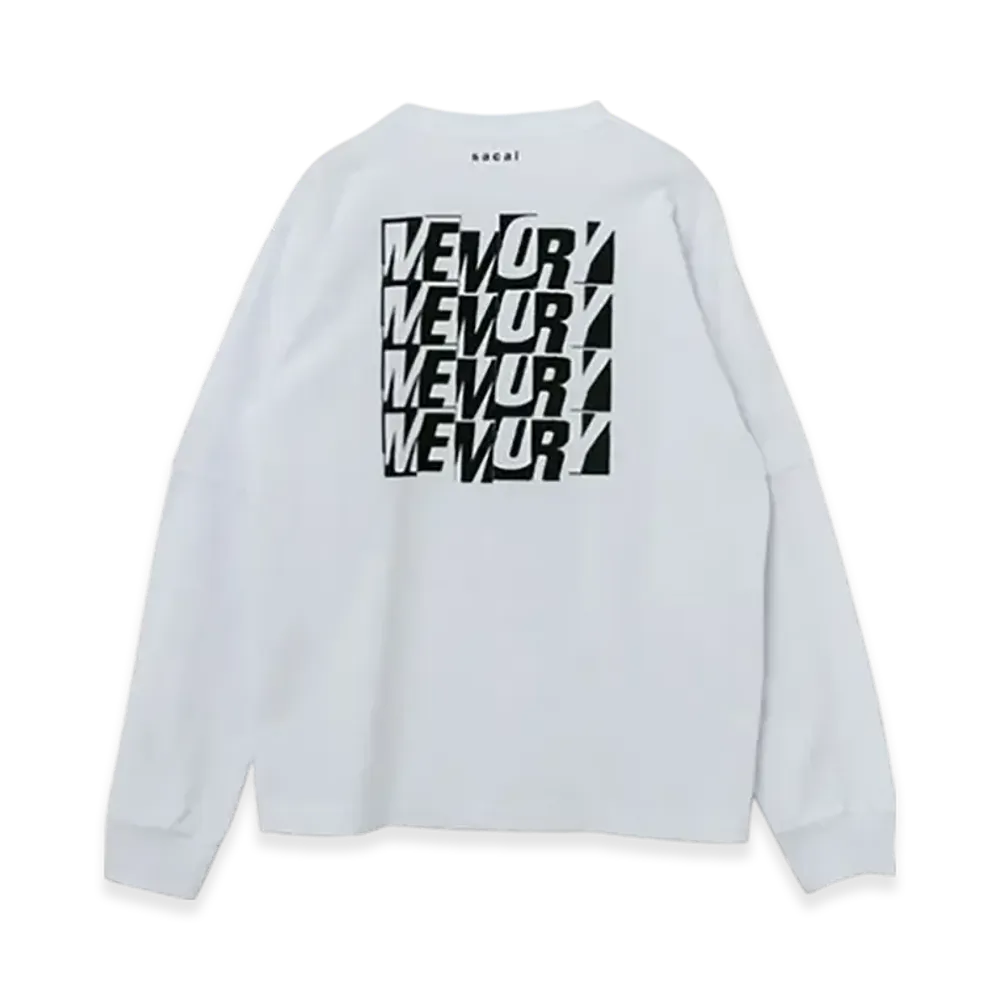 サカイ プリント L/S Tシャツ "ホワイト"