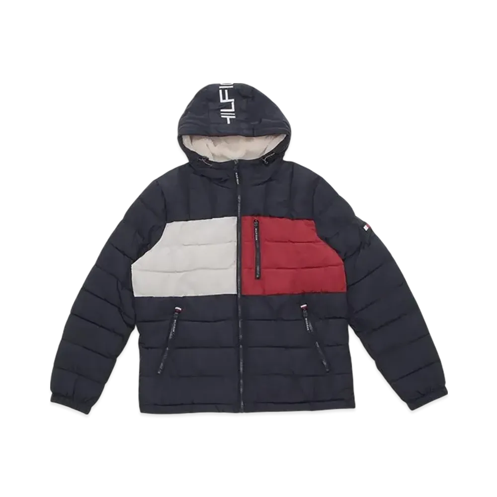 TOMMY HILFIGER Sherpalined Hoody "Navy Flag"