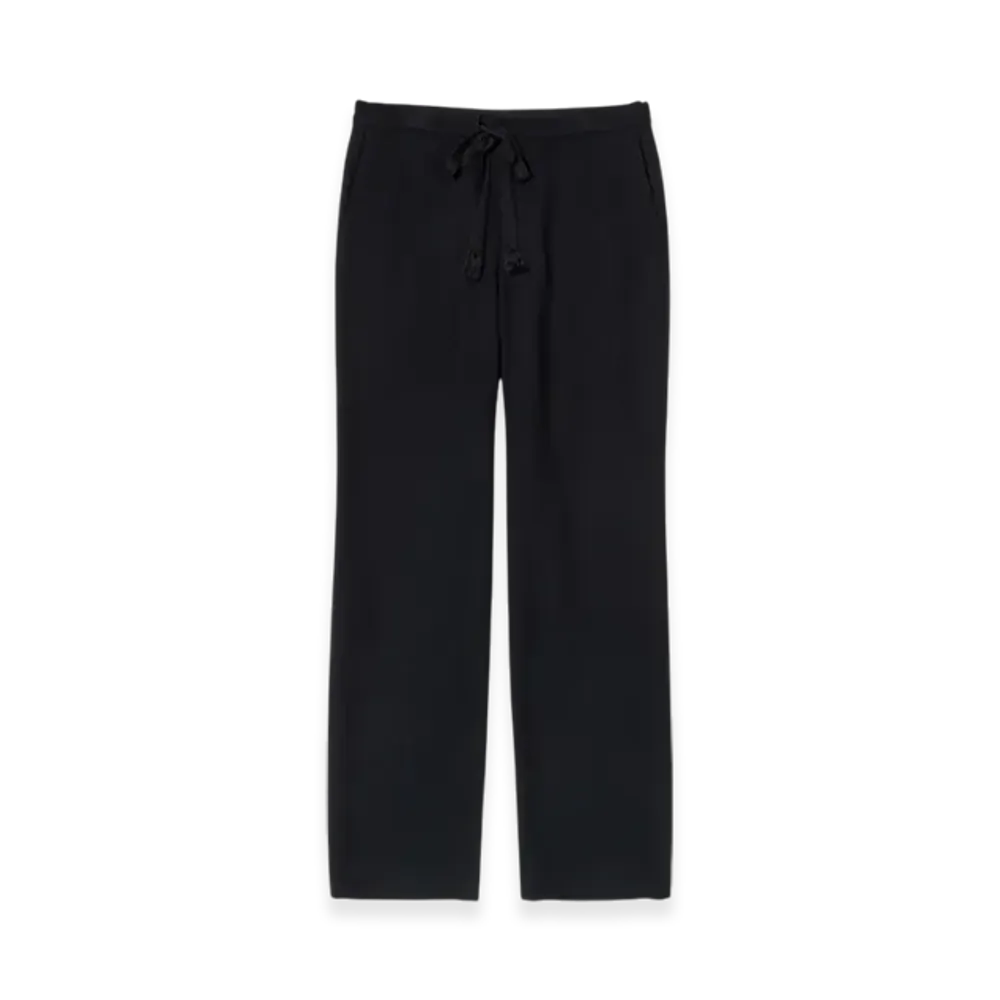 AURALEE Airy Wool Viyella Easy Pants "Dark Navy"