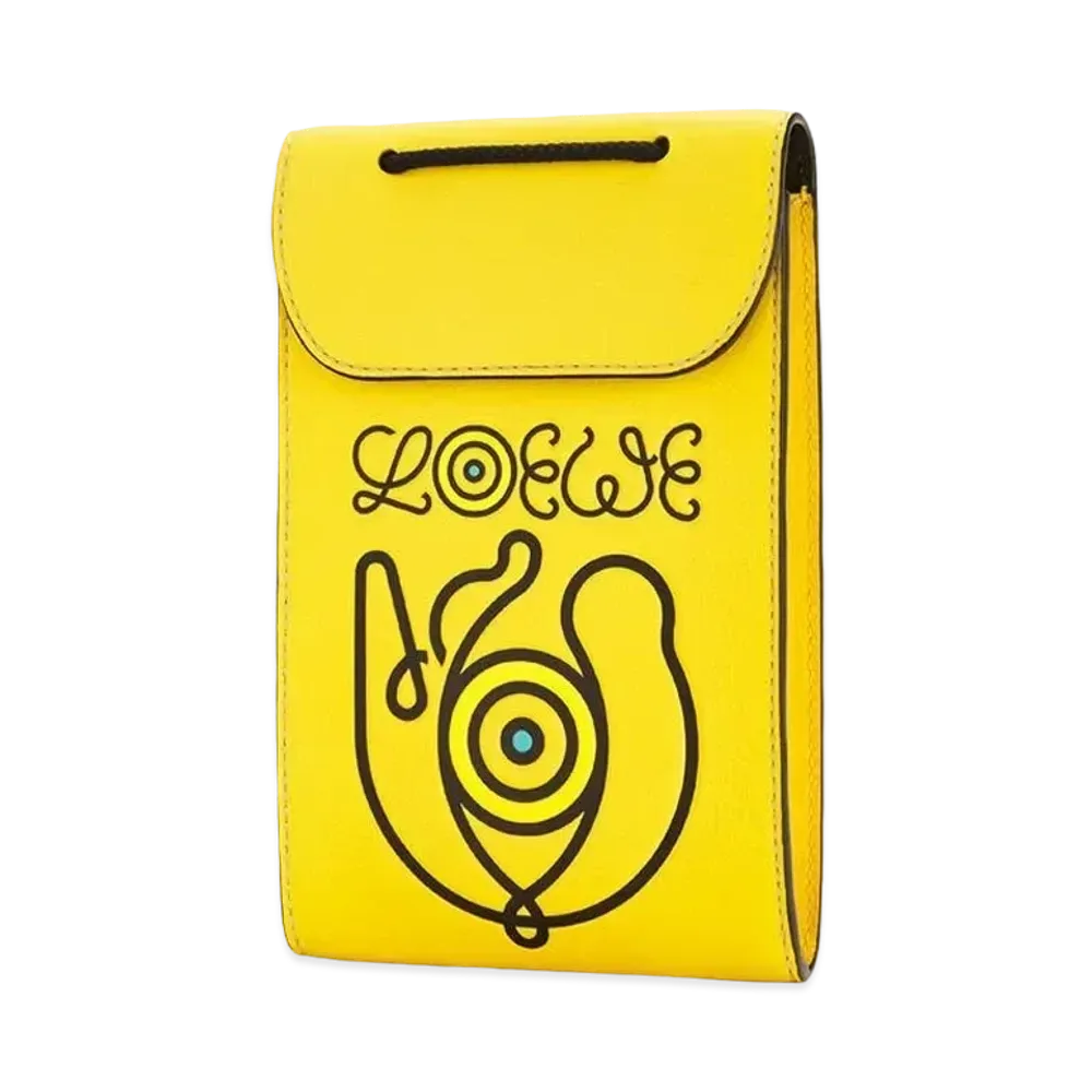 LOEWE Neck Pocket In Classic Calfskin "Yellow"