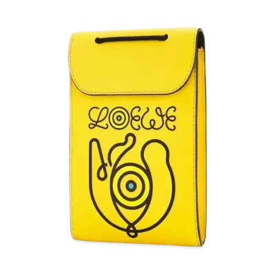 LOEWE Neck Pocket In Classic Calfskin "Yellow"