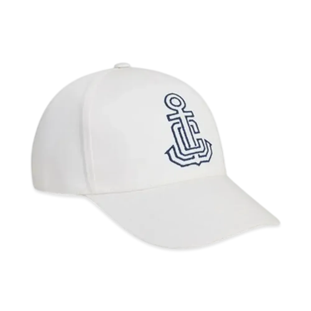CELINE Anchor Baseball Cap in Washed Cotton "Off White"