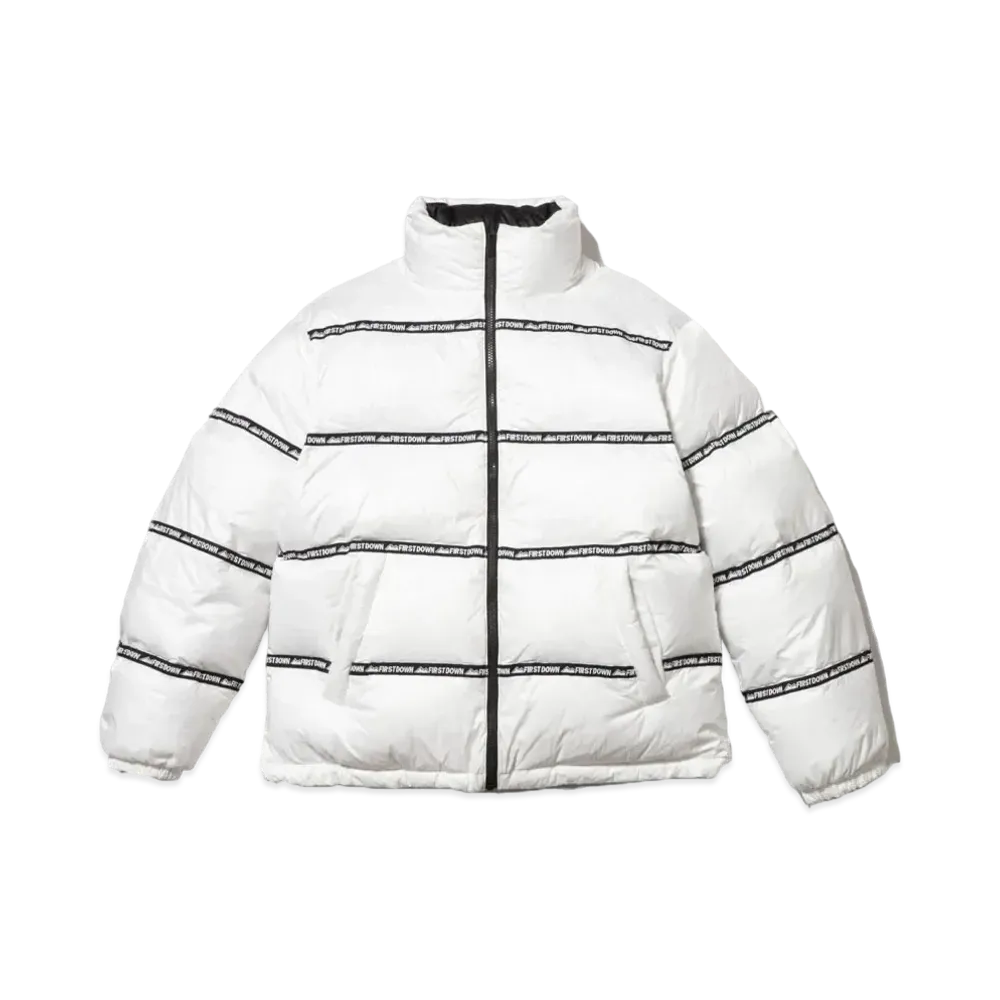 FIRST DOWN REVERSIBLE DOWN JACKET WITH TAPE "White/Black"