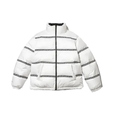 FIRST DOWN REVERSIBLE DOWN JACKET WITH TAPE "White/Black"