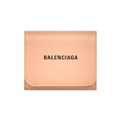 BALENCIAGA Cash Zipped Mini Wallet "Beige"