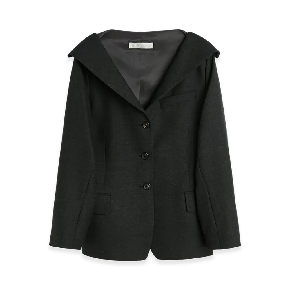 OUR LEGACY Women's Kaonashi Blazer "Premium Charcoal Office Wool"