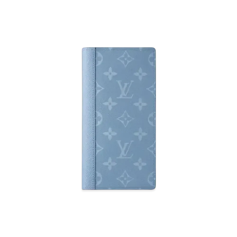 Louis Vuitton Brazza Wallet Taigarama "Bleu Ciel"