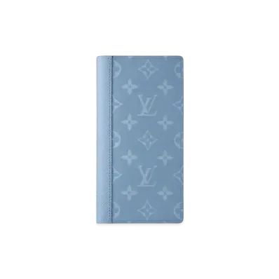 Louis Vuitton Brazza Wallet Taigarama "Bleu Ciel"