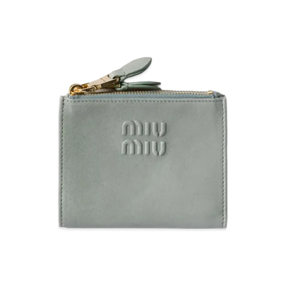 MIU MIU Nappa Leather Wallet "Powder Blue"