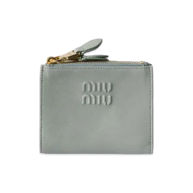 MIU MIU Nappa Leather Wallet "Powder Blue"