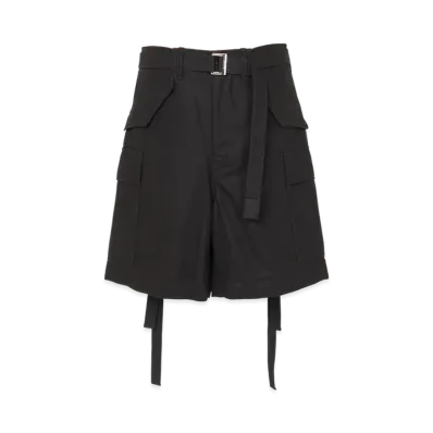 sacai Cotton Twill Shorts "Black"