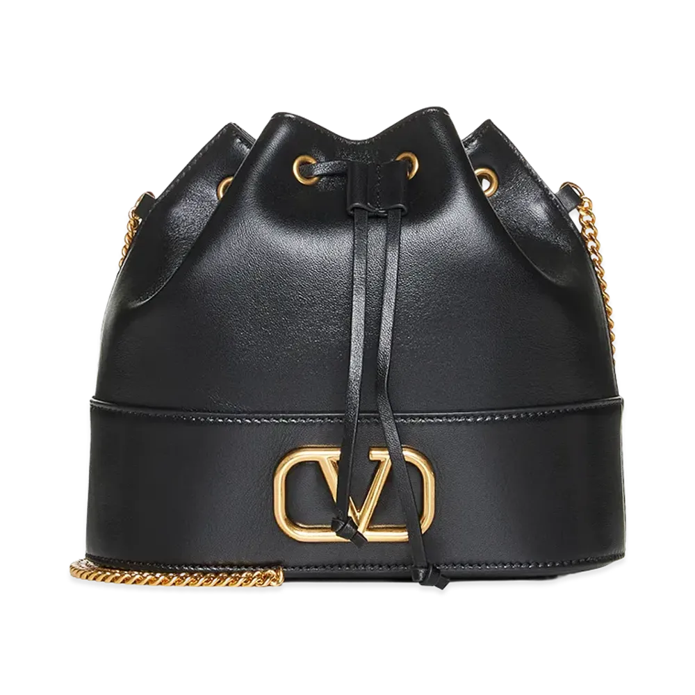 Valentino Women's Mini Bucket With "Vlogo" "Black"