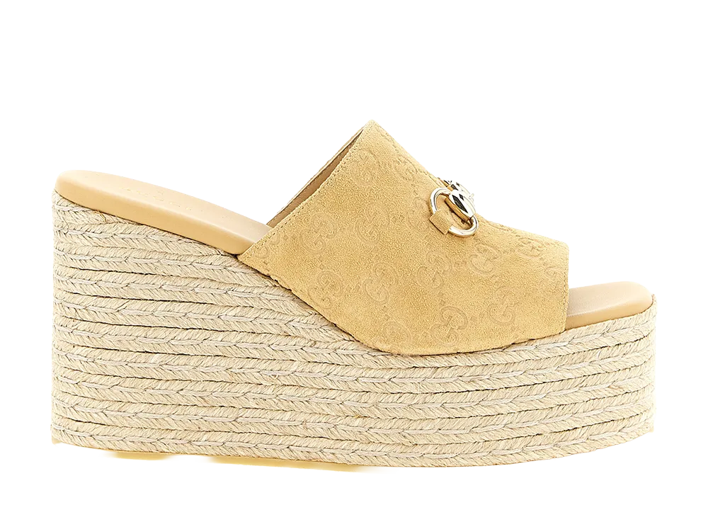 GUCCI Women's Morsetto Espadrilles "BeigeOTan"