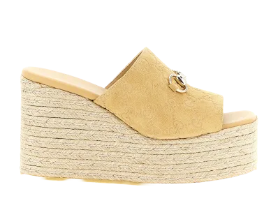 GUCCI Women's Morsetto Espadrilles "BeigeOTan"