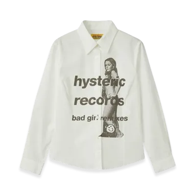 HYSTERIC GLAMOUR Bad Girl Remixes Compact Shirt "White"