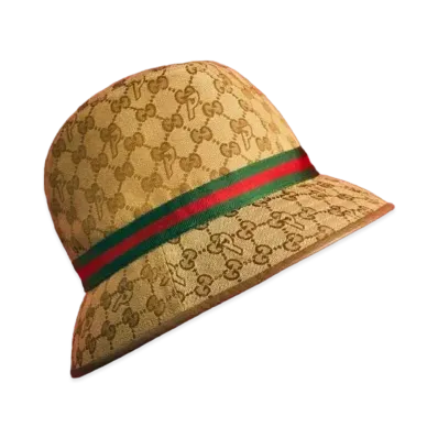 PALACE GUCCI GG-P Canvas Fedora With Web And Logo Detail "Beige"