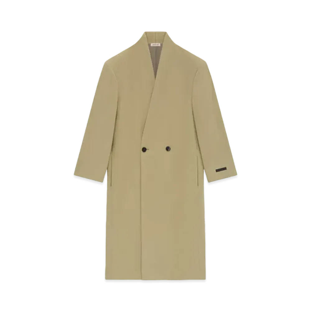 FEAR OF GOD Melton Wool Lapelless Coat "Dune"