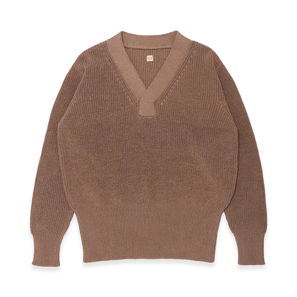 T.T Taiga Takahashi LOT.529 V Neck Pullover "Beige"