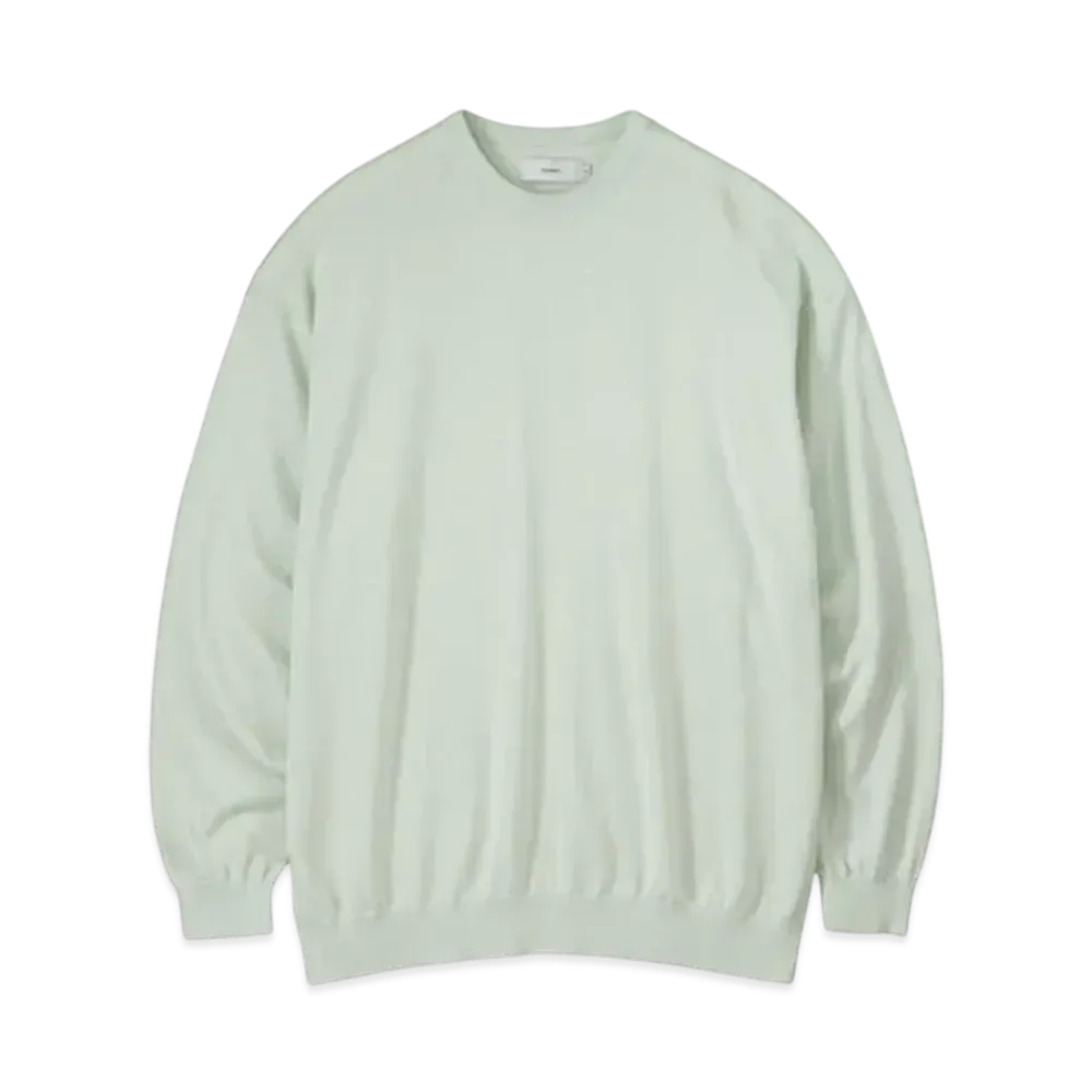 Graphpaper Suvin High Gauge L/S Crew Neck Knit "Pale Green"