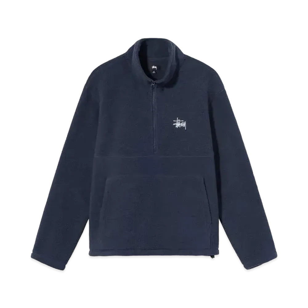 Stussy HALF ZIP MOCK NECK "Navy"