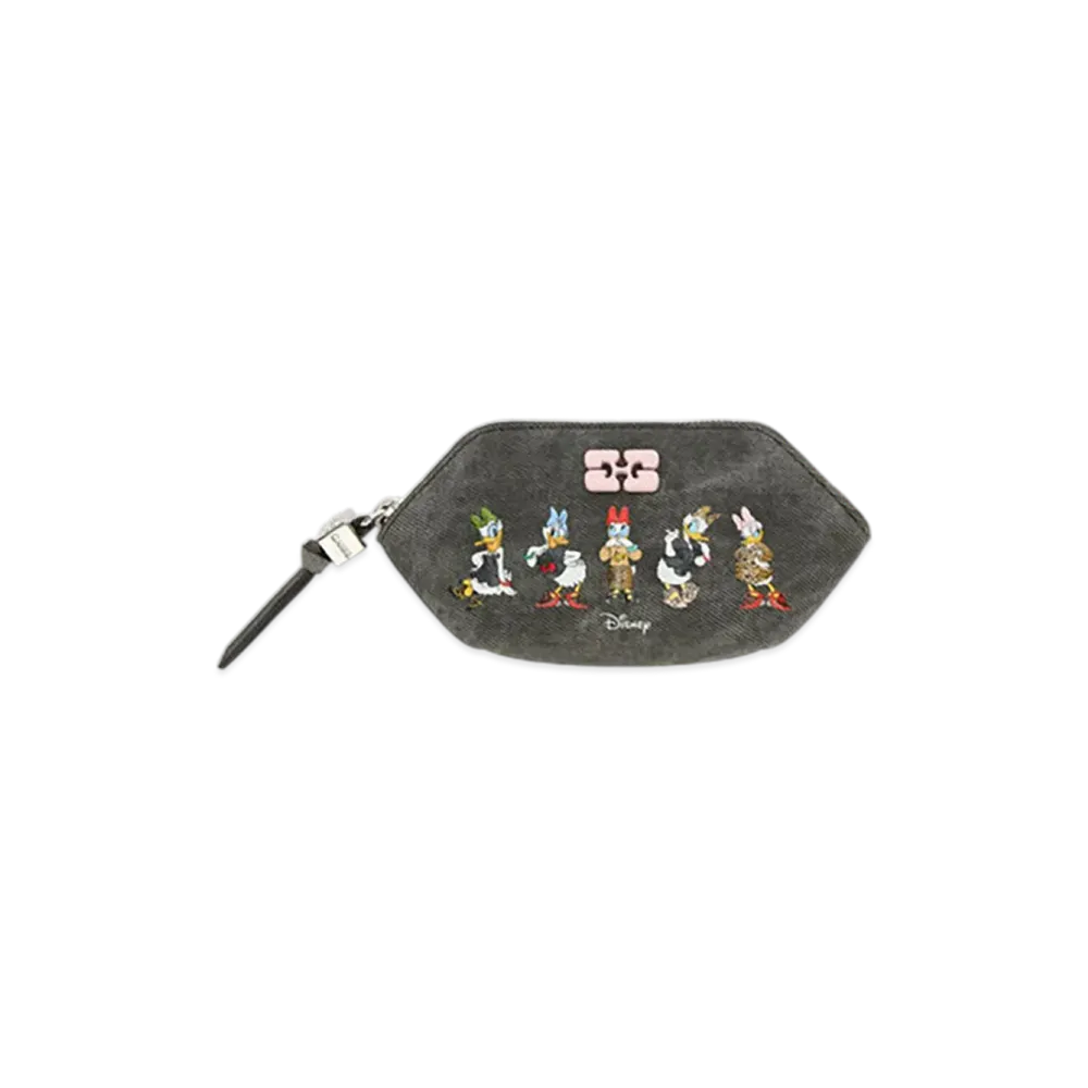 GANNI x Disney Daisy Duck Bleached Bou Coin Purse "Black Oyster"