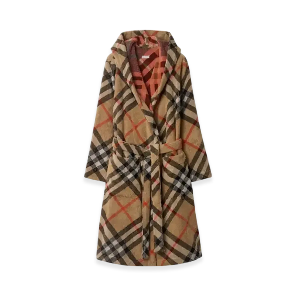 Burberry Check Cotton Robe "Sand"