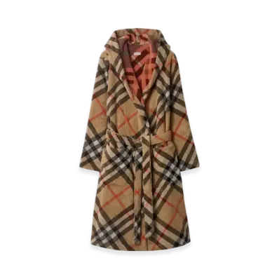 Burberry Check Cotton Robe "Sand"
