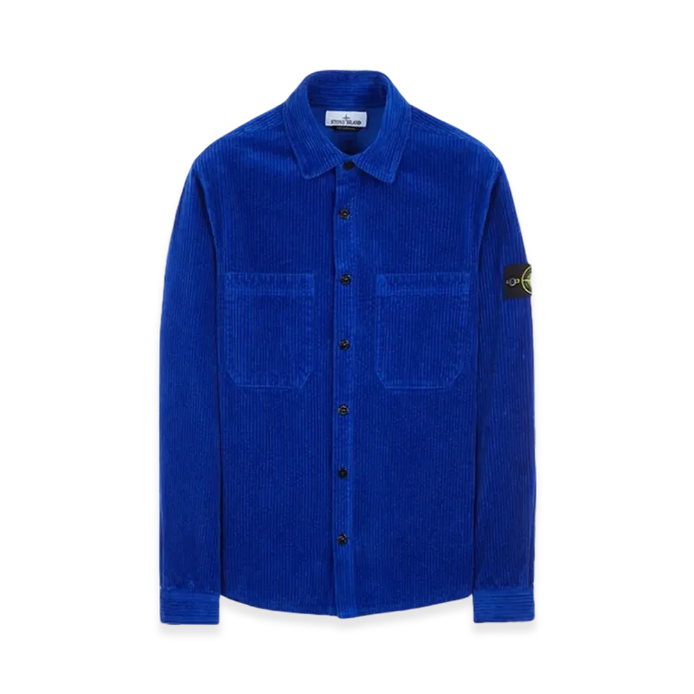 Stone Island 11311 11 Corduroy 400 TC Overshirt - 23FW "Ultramarine Blue"