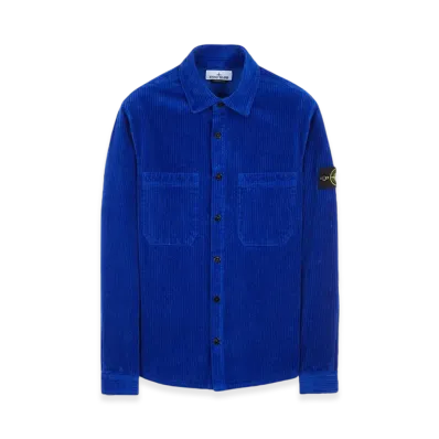 Stone Island 11311 11 Corduroy 400 TC Overshirt - 23FW "Ultramarine Blue"