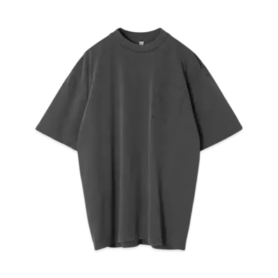 Los Angeles Apparel 6.5oz Garment Dye Short Sleeve Pocket T-shirt "Vintage Black"