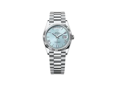 ROLEX Day-Date 36mm Platinum 128236 "Ice Blue"