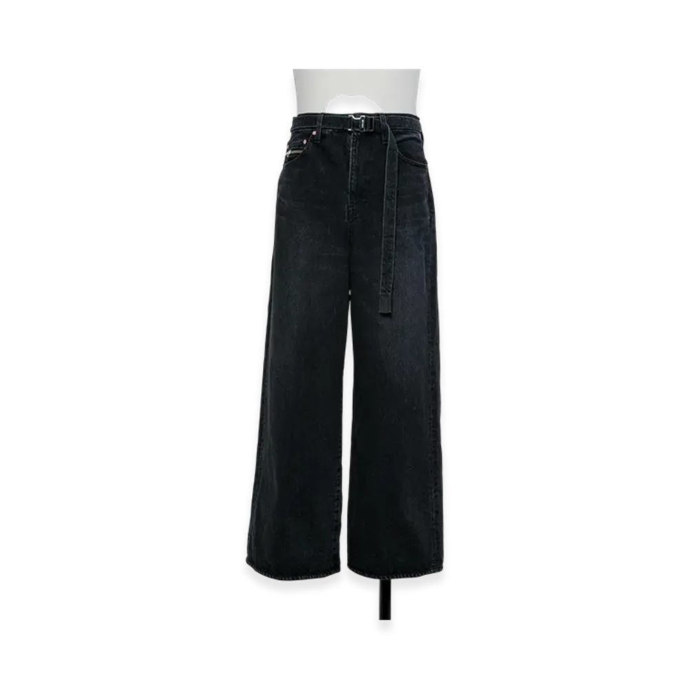 sacai Wide Denim Pants "Black"