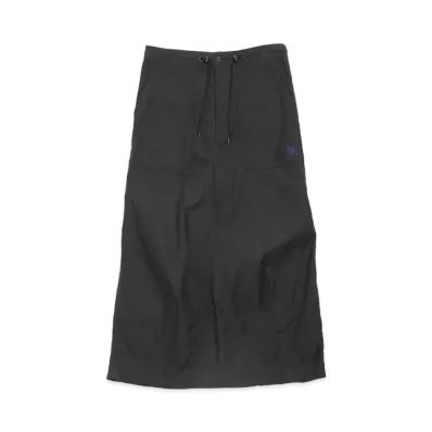 Needles STRING FATIGUE SKIRT - BACK SATEEN (FOR WOMEN) "Black"