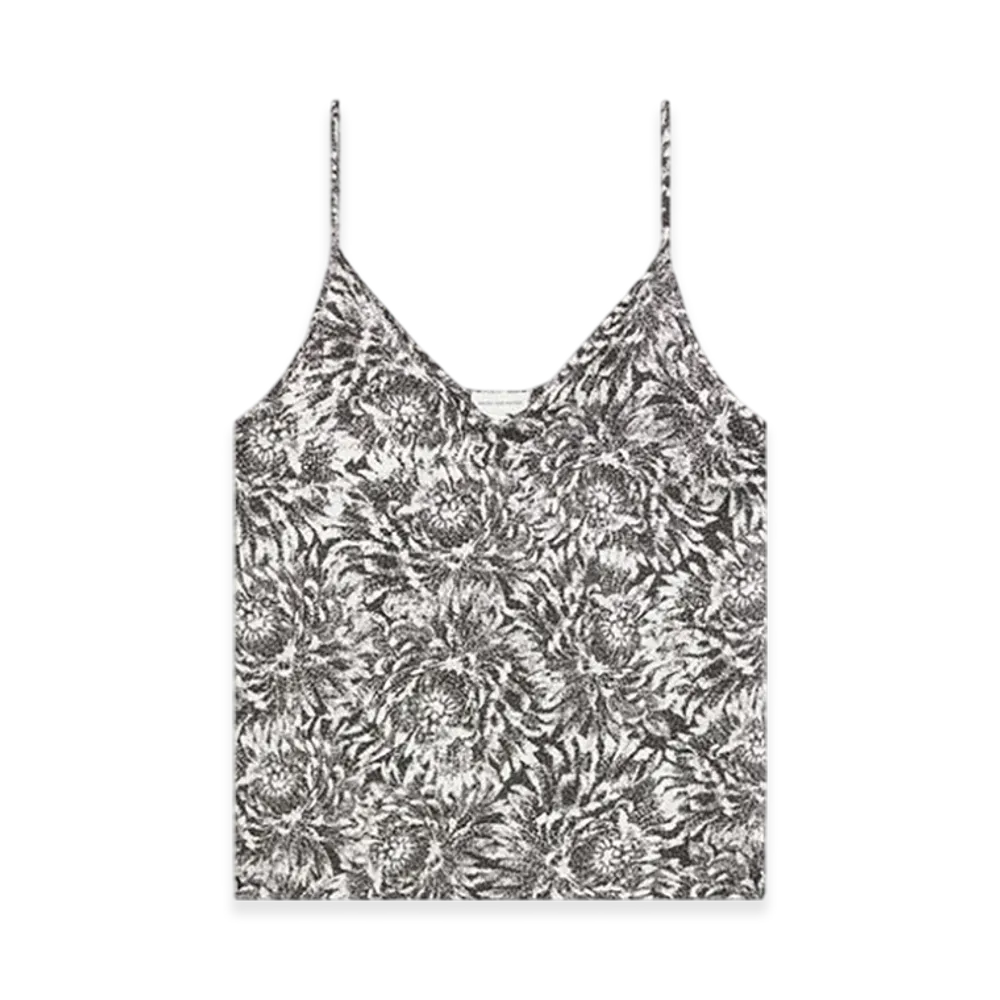 DRIES VAN NOTEN Women's Printed Silk Top "Ecru"