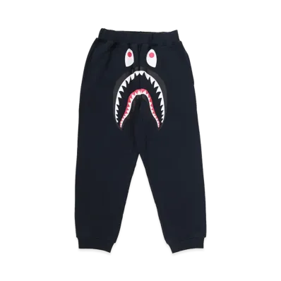 A BATHING APE Kids ABC Camo Pocket Shark Sweat Jogger Pants "Navy"