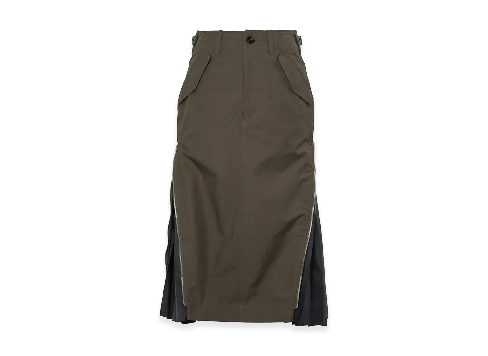 sacai Women's Cotton Weather Skirt "Khaki/Navy"