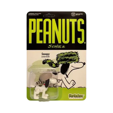 Super7 Peanuts ReAction Action Figure Raccoon Hat Snoopy "Multicolor"